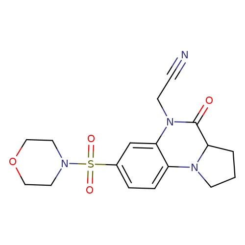 2-[7-(morpholine-4-sulfonyl)-4-oxo-1H,2H,3H,3aH,4H,5H-pyrrolo[1,2-a]quinoxalin-5-yl]acetonitrile
