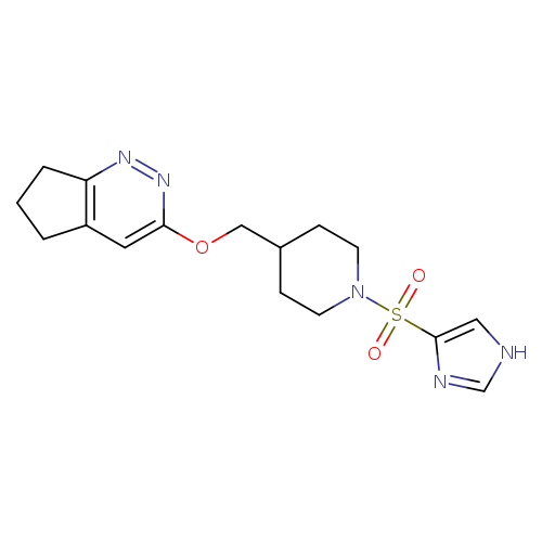 4-({5H,6H,7H-cyclopenta[c]pyridazin-3-yloxy}methyl)-1-(1H-imidazole-4-sulfonyl)piperidine