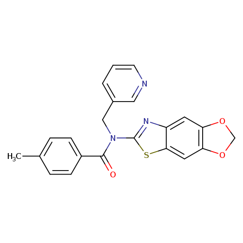 N-{4,6-dioxa-10-thia-12-azatricyclo[7.3.0.0^{3,7}]dodeca-1(9),2,7,11-tetraen-11-yl}-4-methyl-N-[(pyridin-3-yl)methyl]benzamide
