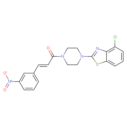 (2E)-1-[4-(4-chloro-1,3-benzothiazol-2-yl)piperazin-1-yl]-3-(3-nitrophenyl)prop-2-en-1-one