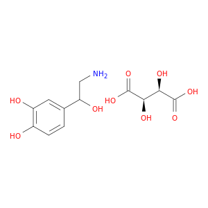 1,2-Benzenediol, 4-(2-amino-1-hydroxyethyl)-, (2R,3R)-2,3-dihydroxybutanedioate (1:1)