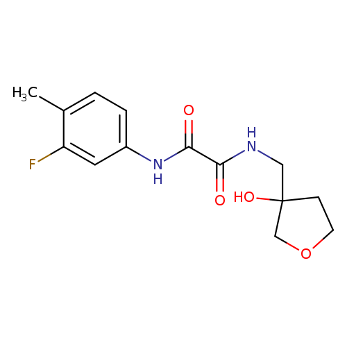 N'-(3-fluoro-4-methylphenyl)-N-[(3-hydroxyoxolan-3-yl)methyl]ethanediamide