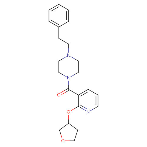 1-[2-(oxolan-3-yloxy)pyridine-3-carbonyl]-4-(2-phenylethyl)piperazine