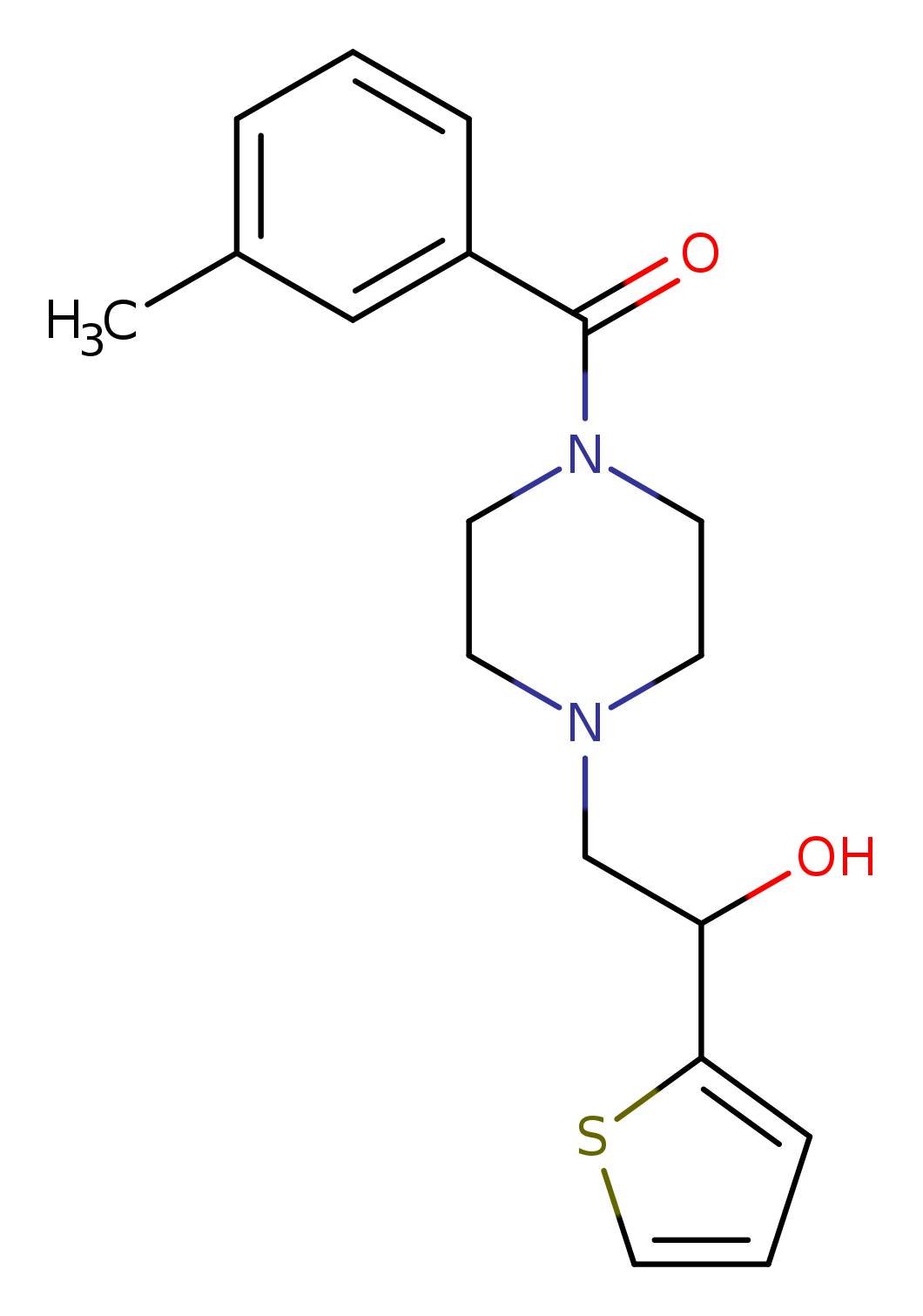 2-[4-(3-methylbenzoyl)piperazin-1-yl]-1-(thiophen-2-yl)ethan-1-ol