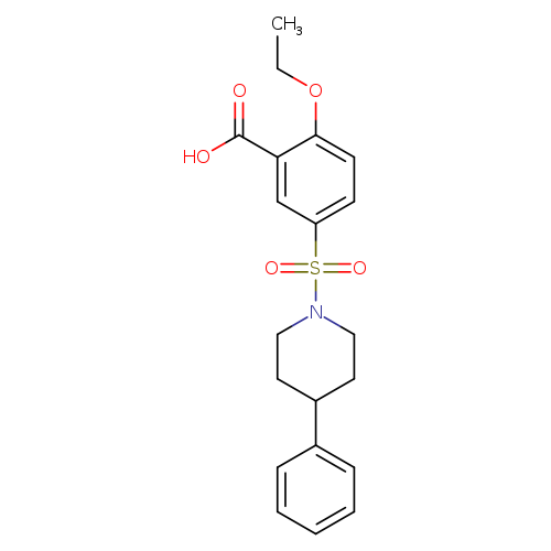 2-ethoxy-5-[(4-phenylpiperidin-1-yl)sulfonyl]benzoic acid