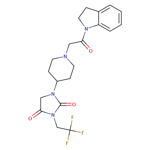 1-{1-[2-(2,3-dihydro-1H-indol-1-yl)-2-oxoethyl]piperidin-4-yl}-3-(2,2,2-trifluoroethyl)imidazolidine-2,4-dione
