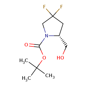 1-Pyrrolidinecarboxylic acid, 4,4-difluoro-2-(hydroxymethyl)-, 1,1-dimethylethyl ester, (2R)-