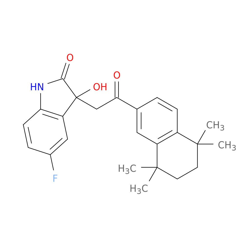 5-fluoro-3-hydroxy-3-[2-oxo-2-(5,5,8,8-tetramethyl-5,6,7,8-tetrahydronaphthalen-2-yl)ethyl]-2,3-dihydro-1H-indol-2-one