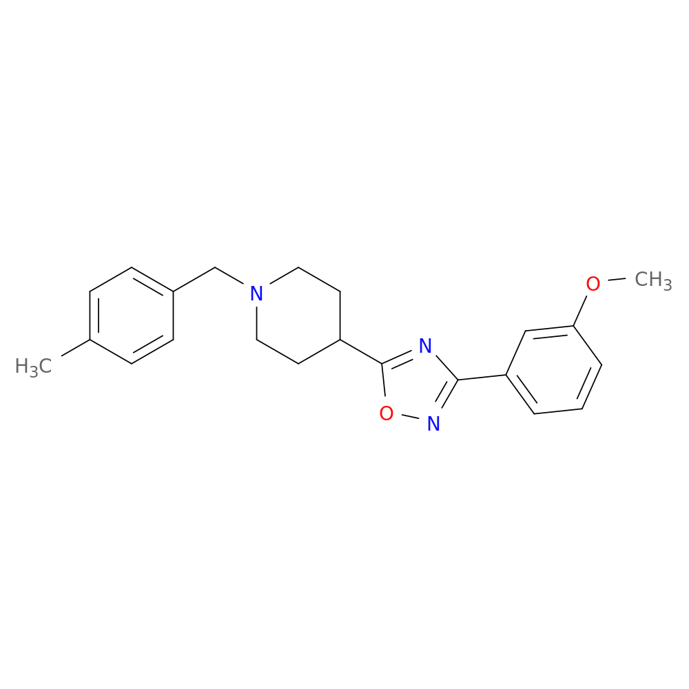 4-[3-(3-methoxyphenyl)-1,2,4-oxadiazol-5-yl]-1-[(4-methylphenyl)methyl]piperidine