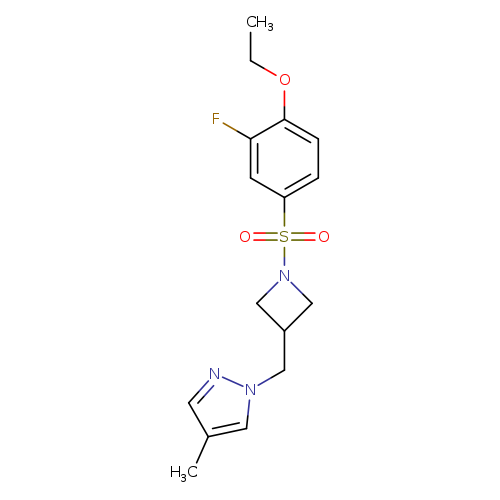 1-{[1-(4-ethoxy-3-fluorobenzenesulfonyl)azetidin-3-yl]methyl}-4-methyl-1H-pyrazole