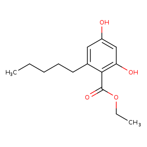 Benzoic acid, 2,4-dihydroxy-6-pentyl-, ethyl ester