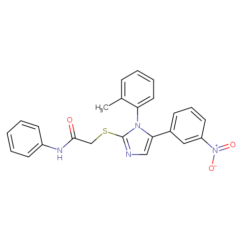 2-{[1-(2-methylphenyl)-5-(3-nitrophenyl)-1H-imidazol-2-yl]sulfanyl}-N-phenylacetamide