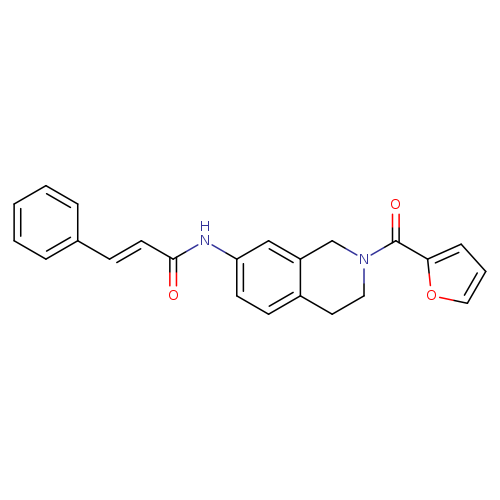 (2E)-N-[2-(furan-2-carbonyl)-1,2,3,4-tetrahydroisoquinolin-7-yl]-3-phenylprop-2-enamide