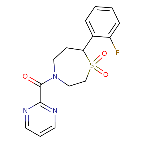 7-(2-fluorophenyl)-4-(pyrimidine-2-carbonyl)-1lambda6,4-thiazepane-1,1-dione