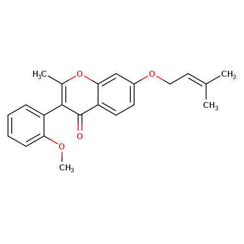 3-(2-methoxyphenyl)-2-methyl-7-[(3-methylbut-2-en-1-yl)oxy]-4H-chromen-4-one