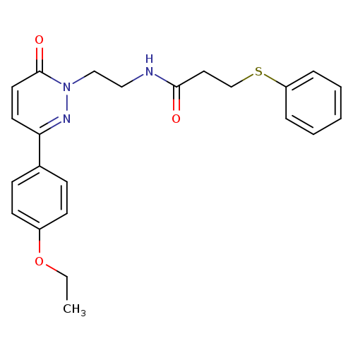 N-{2-[3-(4-ethoxyphenyl)-6-oxo-1,6-dihydropyridazin-1-yl]ethyl}-3-(phenylsulfanyl)propanamide