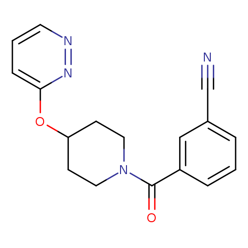 3-[4-(pyridazin-3-yloxy)piperidine-1-carbonyl]benzonitrile
