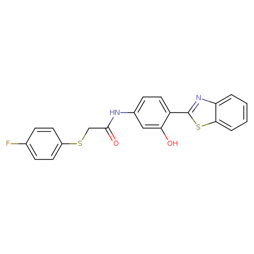 N-[4-(1,3-benzothiazol-2-yl)-3-hydroxyphenyl]-2-[(4-fluorophenyl)sulfanyl]acetamide