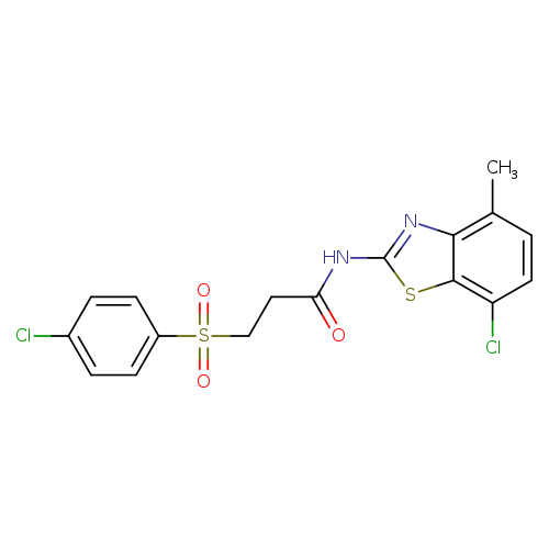 N-(7-chloro-4-methyl-1,3-benzothiazol-2-yl)-3-(4-chlorobenzenesulfonyl)propanamide