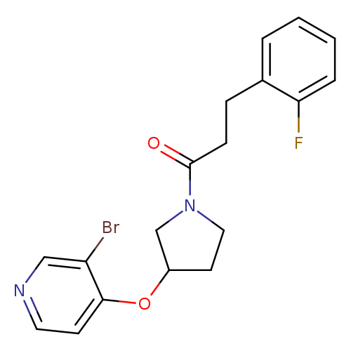 1-{3-[(3-bromopyridin-4-yl)oxy]pyrrolidin-1-yl}-3-(2-fluorophenyl)propan-1-one
