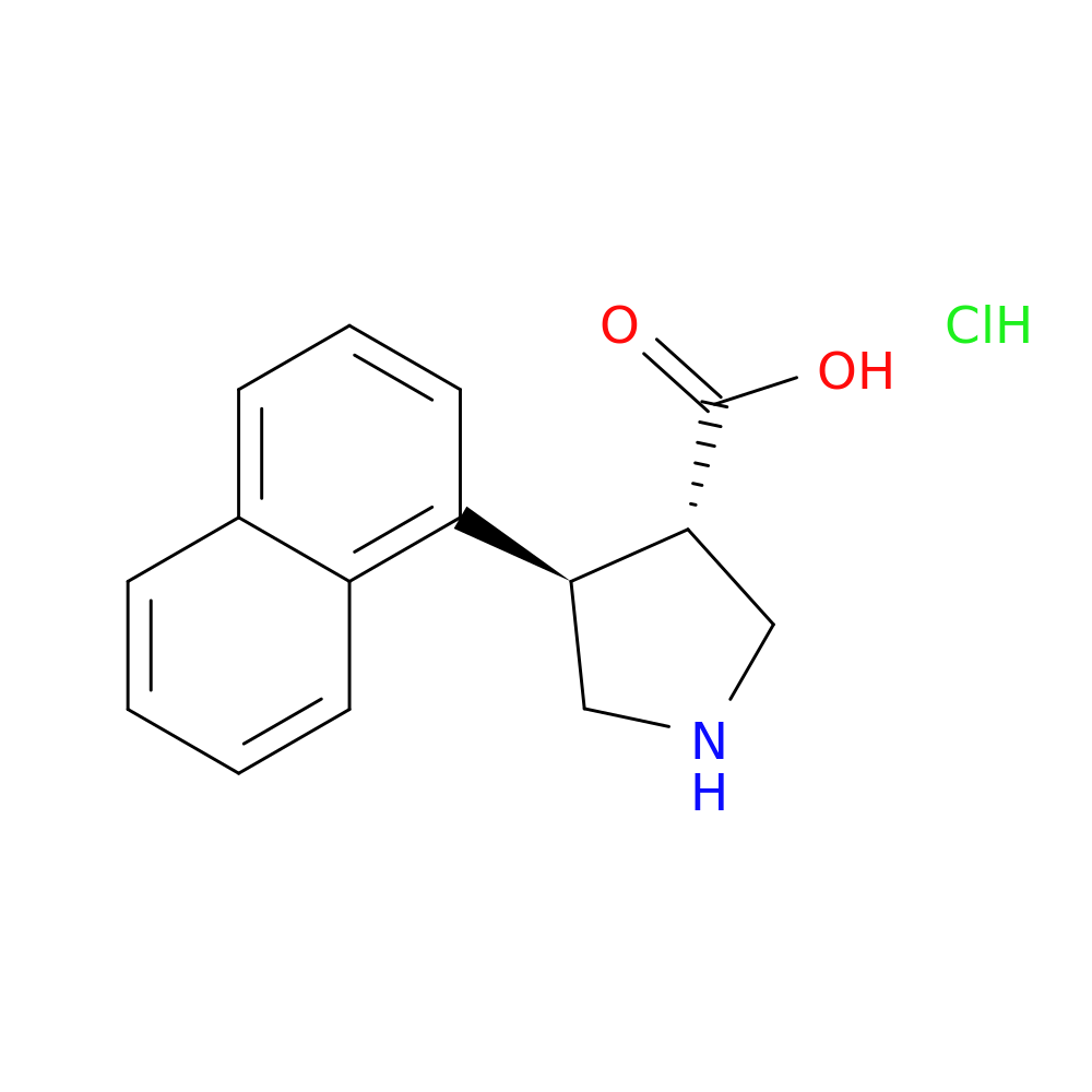 (+/-)-Trans-4-(1-naphthyl)-pyrrolidine-3-carboxylic acid, HCl