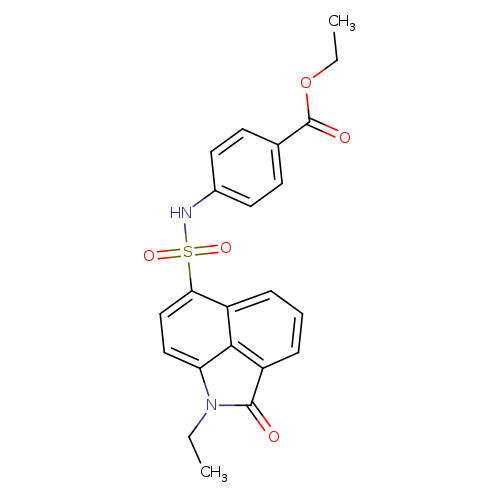 ethyl 4-{2-ethyl-3-oxo-2-azatricyclo[6.3.1.0^{4,12}]dodeca-1(11),4,6,8(12),9-pentaene-9-sulfonamido}benzoate