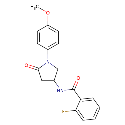 2-fluoro-N-[1-(4-methoxyphenyl)-5-oxopyrrolidin-3-yl]benzamide