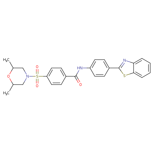 N-[4-(1,3-benzothiazol-2-yl)phenyl]-4-[(2,6-dimethylmorpholin-4-yl)sulfonyl]benzamide