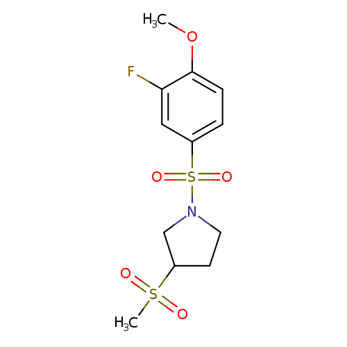 1-(3-fluoro-4-methoxybenzenesulfonyl)-3-methanesulfonylpyrrolidine