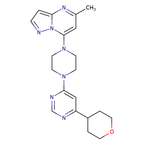 4-(4-{5-methylpyrazolo[1,5-a]pyrimidin-7-yl}piperazin-1-yl)-6-(oxan-4-yl)pyrimidine