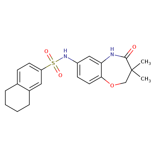 N-(3,3-dimethyl-4-oxo-2,3,4,5-tetrahydro-1,5-benzoxazepin-7-yl)-5,6,7,8-tetrahydronaphthalene-2-sulfonamide