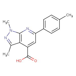 1,3-dimethyl-6-(4-methylphenyl)-1H-pyrazolo[3,4-b]pyridine-4-carboxylic acid