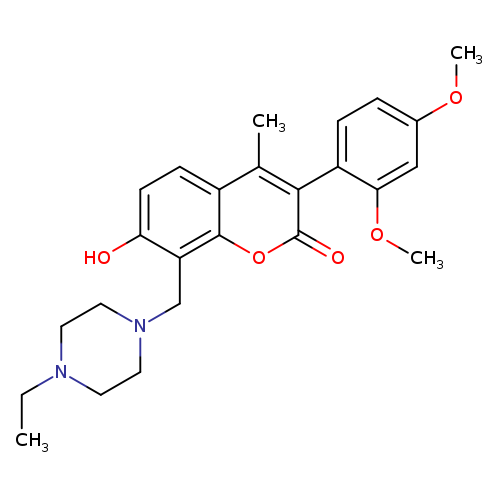 3-(2,4-dimethoxyphenyl)-8-[(4-ethylpiperazin-1-yl)methyl]-7-hydroxy-4-methyl-2H-chromen-2-one