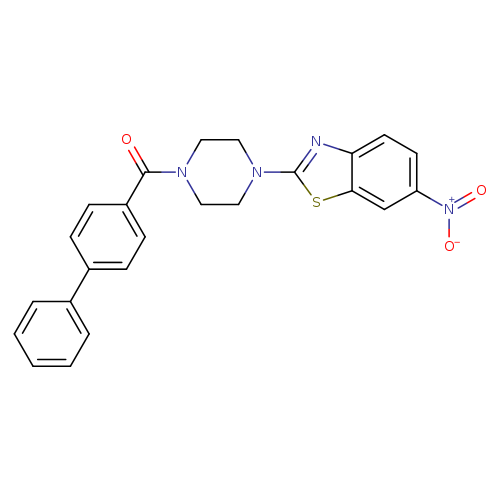2-(4-{[1,1'-biphenyl]-4-carbonyl}piperazin-1-yl)-6-nitro-1,3-benzothiazole
