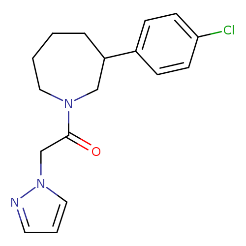1-[3-(4-chlorophenyl)azepan-1-yl]-2-(1H-pyrazol-1-yl)ethan-1-one
