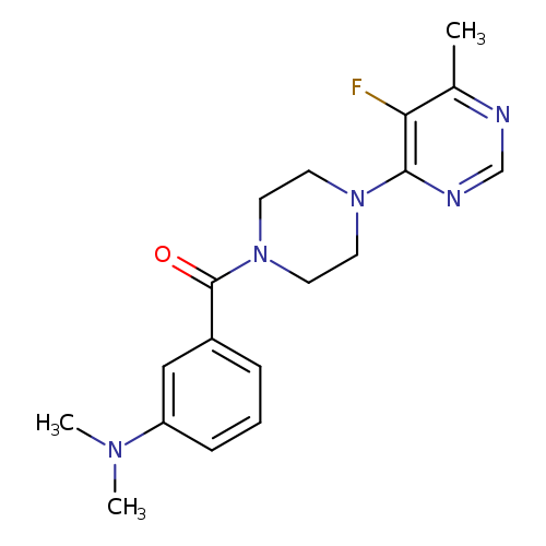 3-[4-(5-fluoro-6-methylpyrimidin-4-yl)piperazine-1-carbonyl]-N,N-dimethylaniline