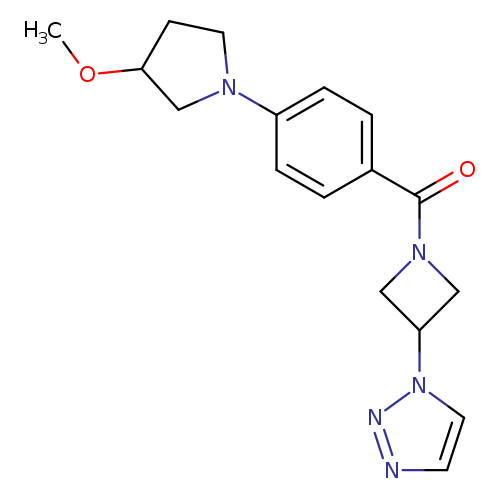 1-{1-[4-(3-methoxypyrrolidin-1-yl)benzoyl]azetidin-3-yl}-1H-1,2,3-triazole