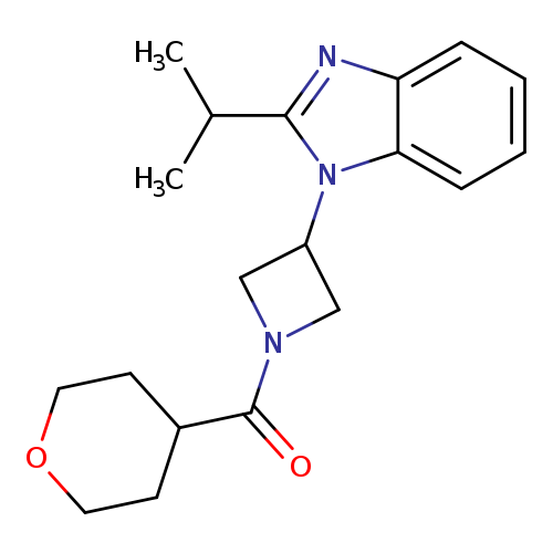 1-[1-(oxane-4-carbonyl)azetidin-3-yl]-2-(propan-2-yl)-1H-1,3-benzodiazole