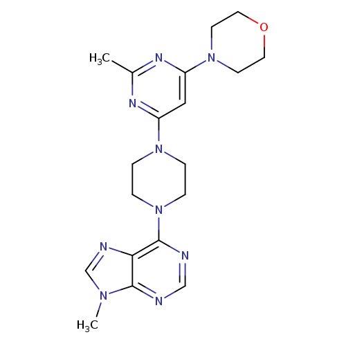 9-methyl-6-{4-[2-methyl-6-(morpholin-4-yl)pyrimidin-4-yl]piperazin-1-yl}-9H-purine