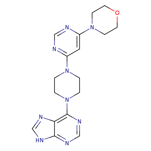 6-{4-[6-(morpholin-4-yl)pyrimidin-4-yl]piperazin-1-yl}-9H-purine