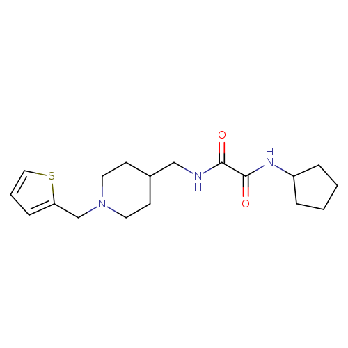 N-cyclopentyl-N'-({1-[(thiophen-2-yl)methyl]piperidin-4-yl}methyl)ethanediamide