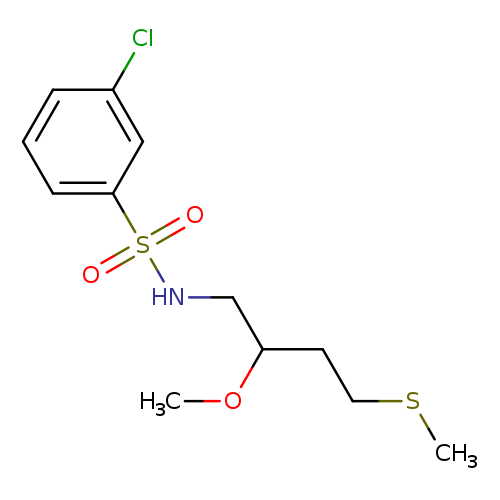 3-chloro-N-[2-methoxy-4-(methylsulfanyl)butyl]benzene-1-sulfonamide