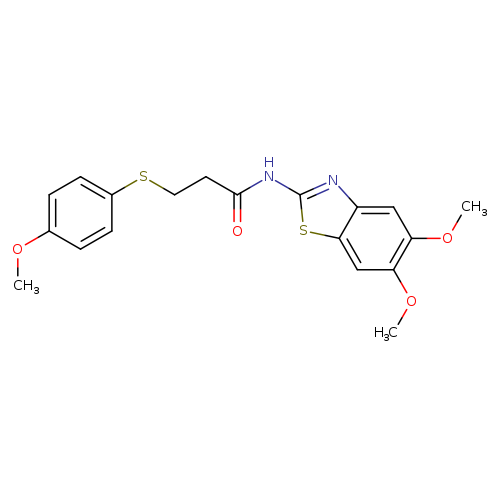 N-(5,6-dimethoxy-1,3-benzothiazol-2-yl)-3-[(4-methoxyphenyl)sulfanyl]propanamide