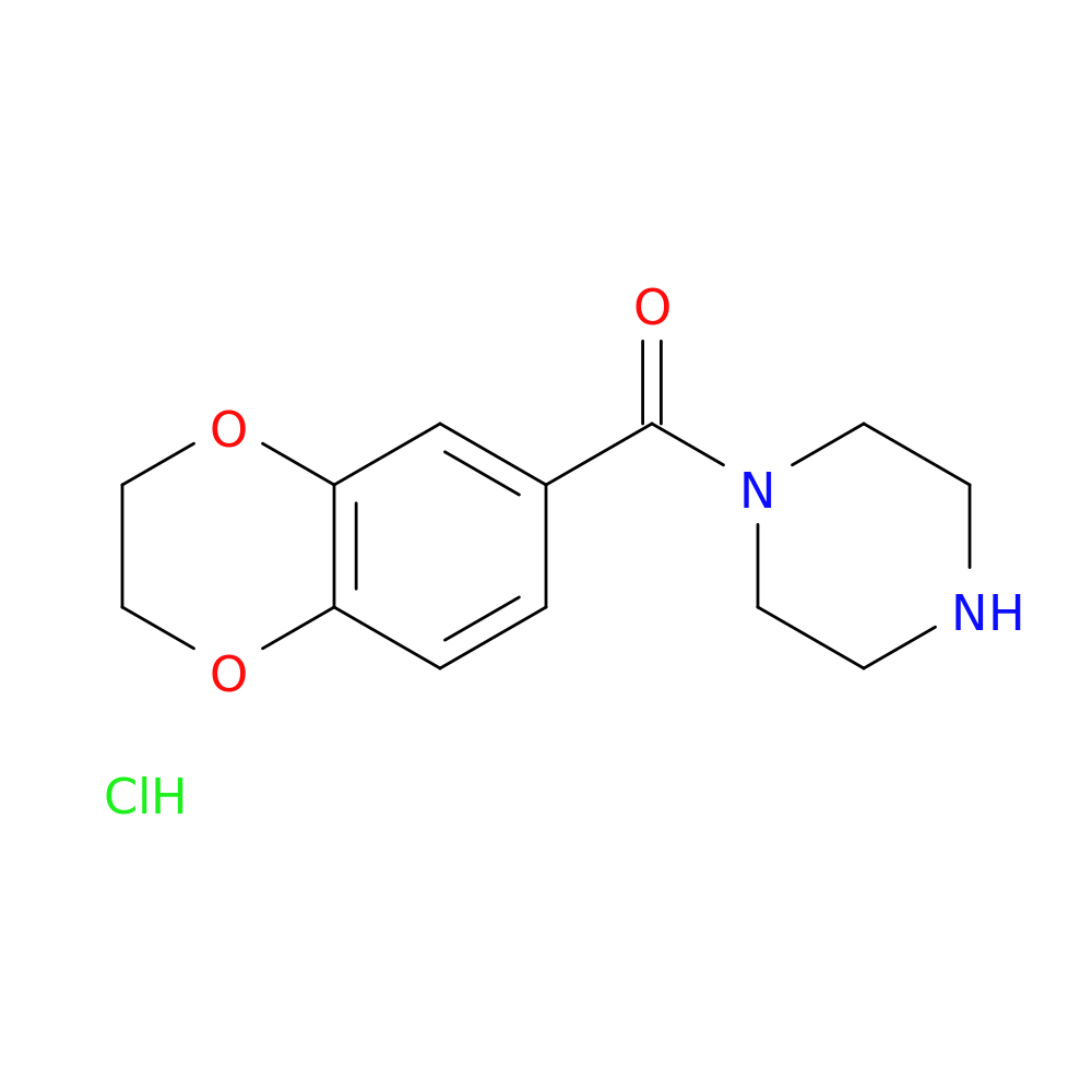 (2,3-Dihydrobenzo[b][1,4]dioxin-6-yl)(piperazin-1-yl)methanone hydrochloride