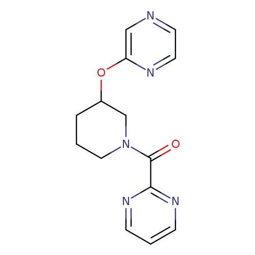 2-[3-(pyrazin-2-yloxy)piperidine-1-carbonyl]pyrimidine