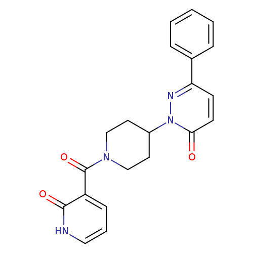 2-[1-(2-oxo-1,2-dihydropyridine-3-carbonyl)piperidin-4-yl]-6-phenyl-2,3-dihydropyridazin-3-one