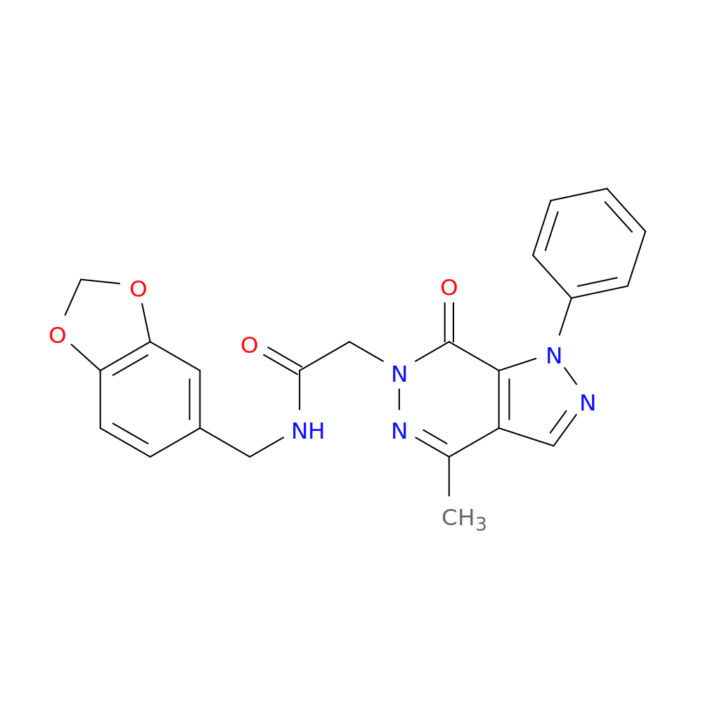 N-[(2H-1,3-benzodioxol-5-yl)methyl]-2-{4-methyl-7-oxo-1-phenyl-1H,6H,7H-pyrazolo[3,4-d]pyridazin-6-yl}acetamide