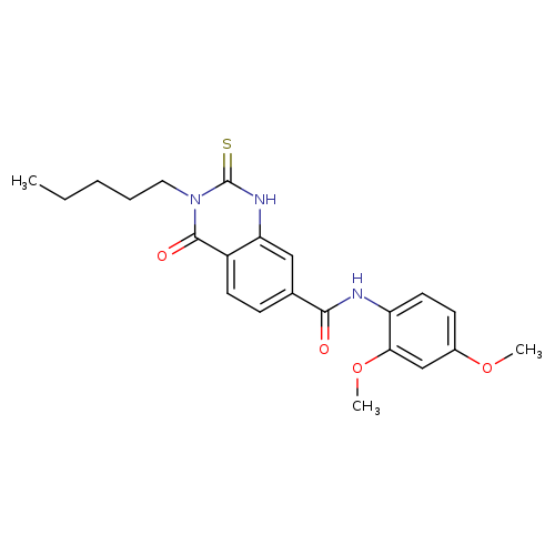 N-(2,4-dimethoxyphenyl)-4-oxo-3-pentyl-2-sulfanylidene-1,2,3,4-tetrahydroquinazoline-7-carboxamide