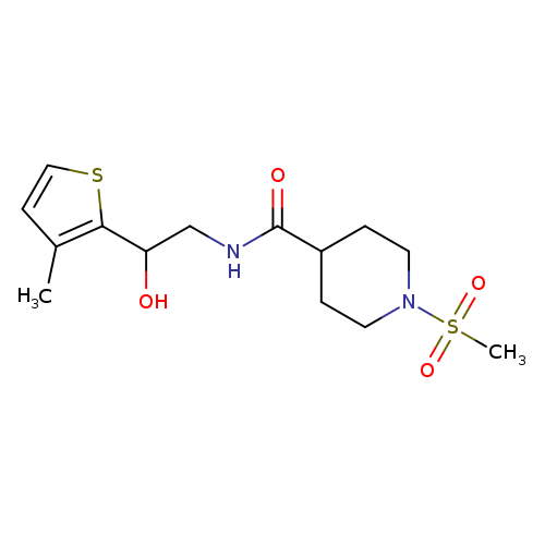 N-[2-hydroxy-2-(3-methylthiophen-2-yl)ethyl]-1-methanesulfonylpiperidine-4-carboxamide