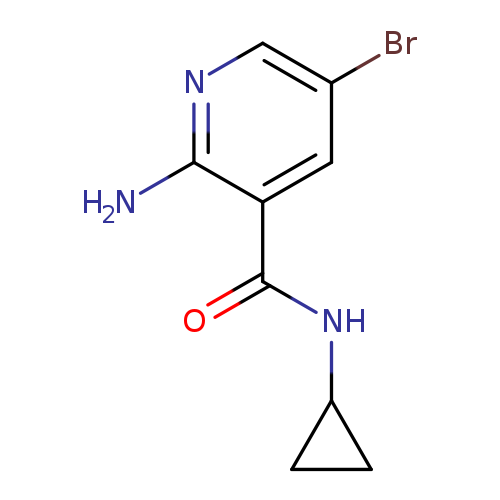 3-Pyridinecarboxamide,2-amino-5-bromo-N-cyclopropyl-(9CI)